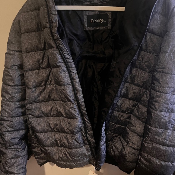 George Men's Gray Puffer Jacket - Picture 7 of 10
